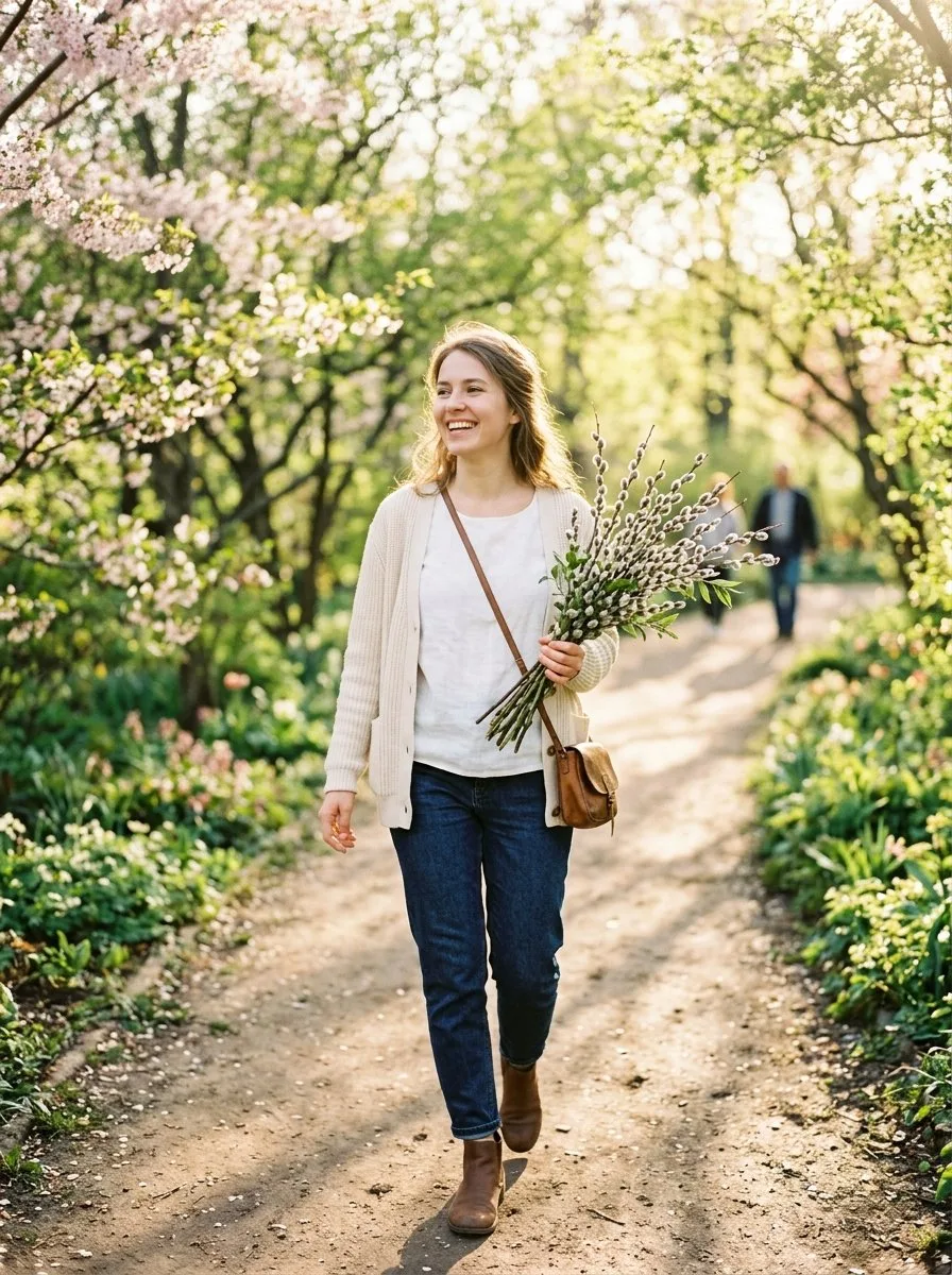 Весенняя lifestyle фотосессия с вербой