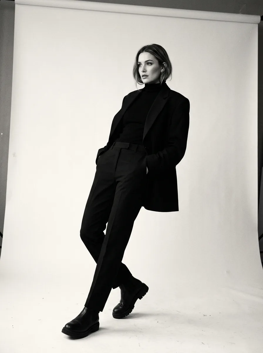 Черно-белая fashion фотосессия в студии