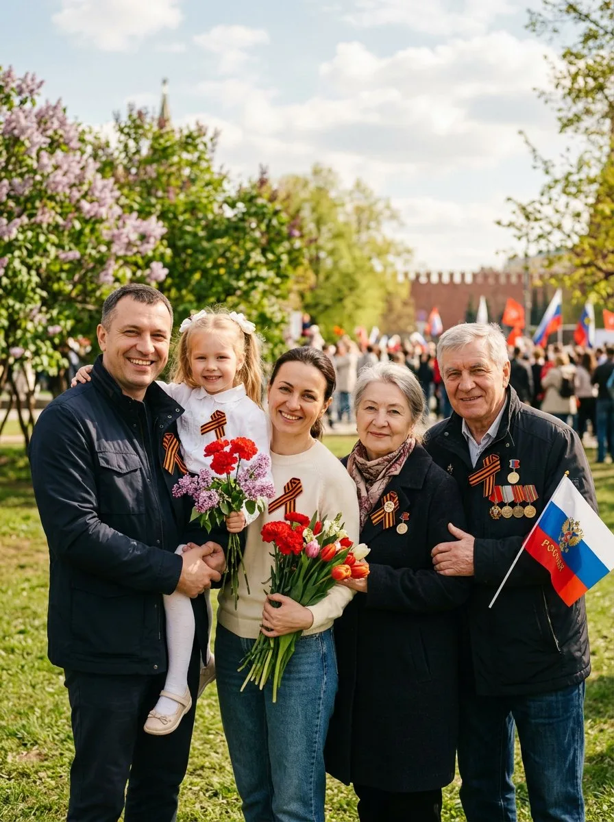 Семейная фотосессия к 9 Мая