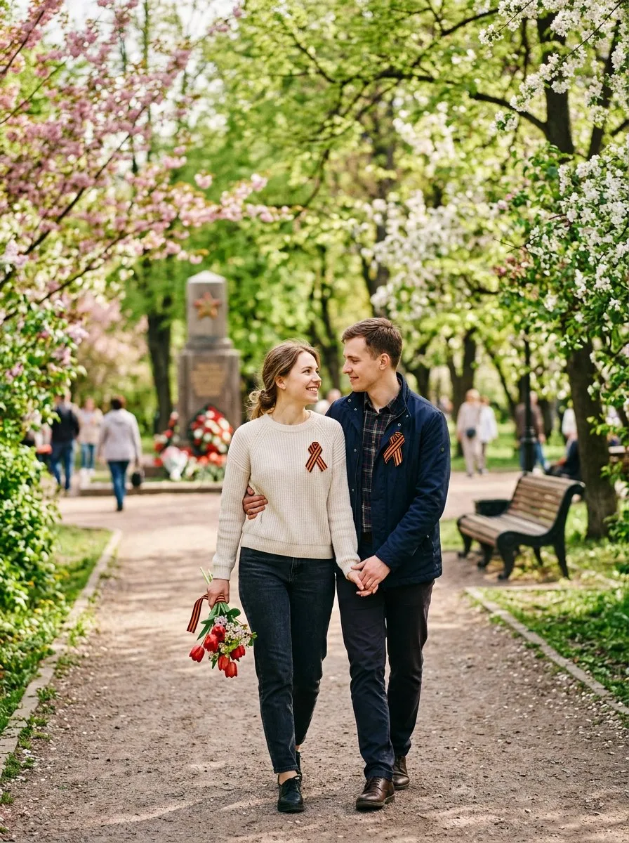 Фотосессия пары к 9 Мая