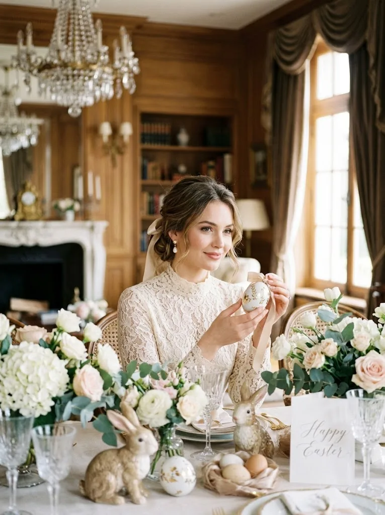 Элегантная пасхальная фотосессия в стиле luxury