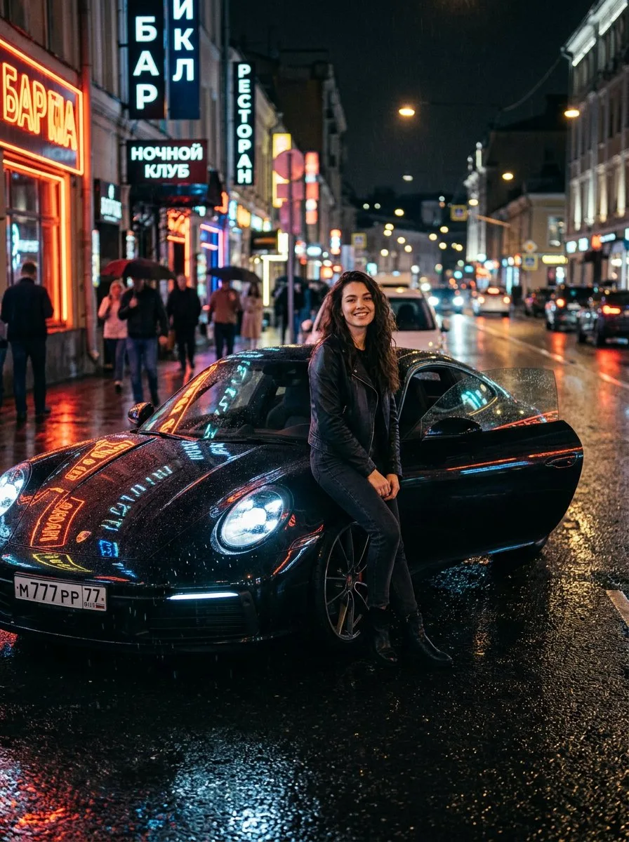Ночная фотосессия с автомобилем