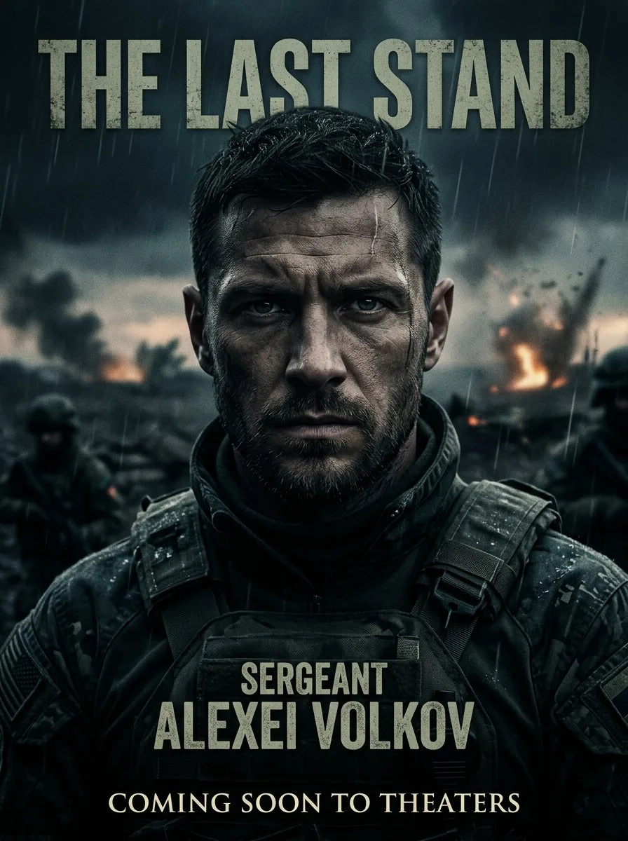 Военный портрет в стиле movie poster