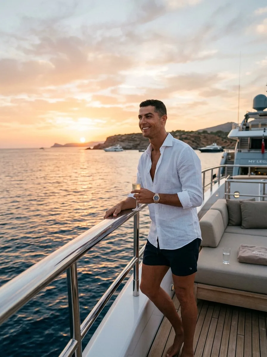 Фотосессия на яхте с Cristiano Ronaldo