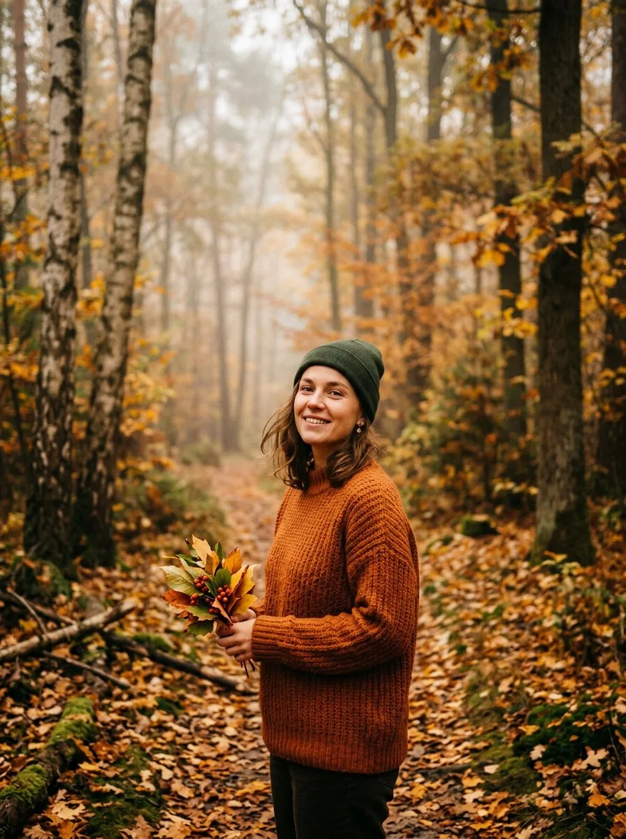 Осенняя фотосессия в лесу